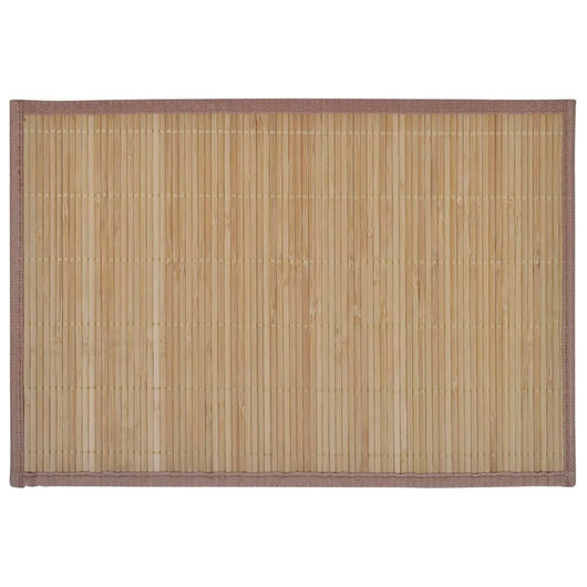 6 Tovagliette di Bamboo 30 x 45 cm Marrone