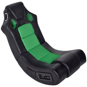 Sedia a Dondolo con Musica Nero e Verde in Similpelle cod mxl 63860