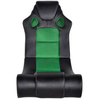 Sedia a Dondolo con Musica Nero e Verde in Similpelle cod mxl 63860