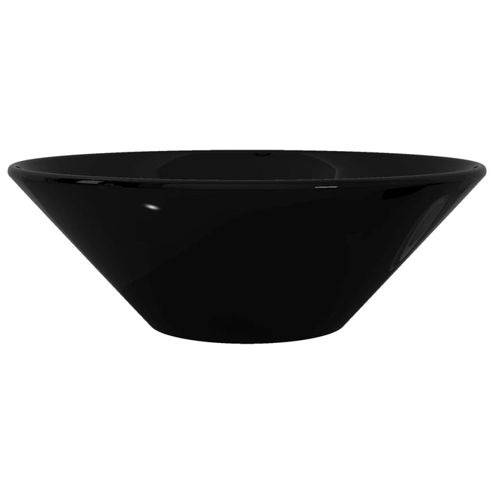 Lavandino da bagno in ceramica nera rotondo cod mxl 42837