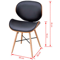 Sedie da Pranzo 4 pz in Legno Curvo e Similpelle cod mxl 17148