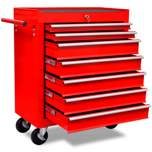 Carrello Portautensili con 7 Cassetti Rosso per Garage   cod mxl 53011