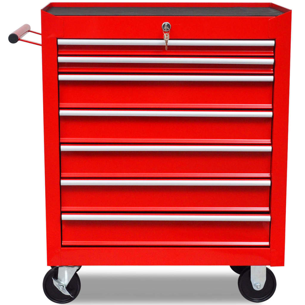 Carrello Portautensili con 7 Cassetti Rosso per Garage   cod mxl 53011