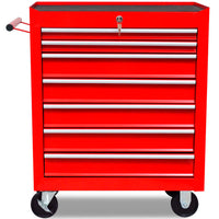 Carrello Portautensili con 7 Cassetti Rosso per Garage   cod mxl 53011