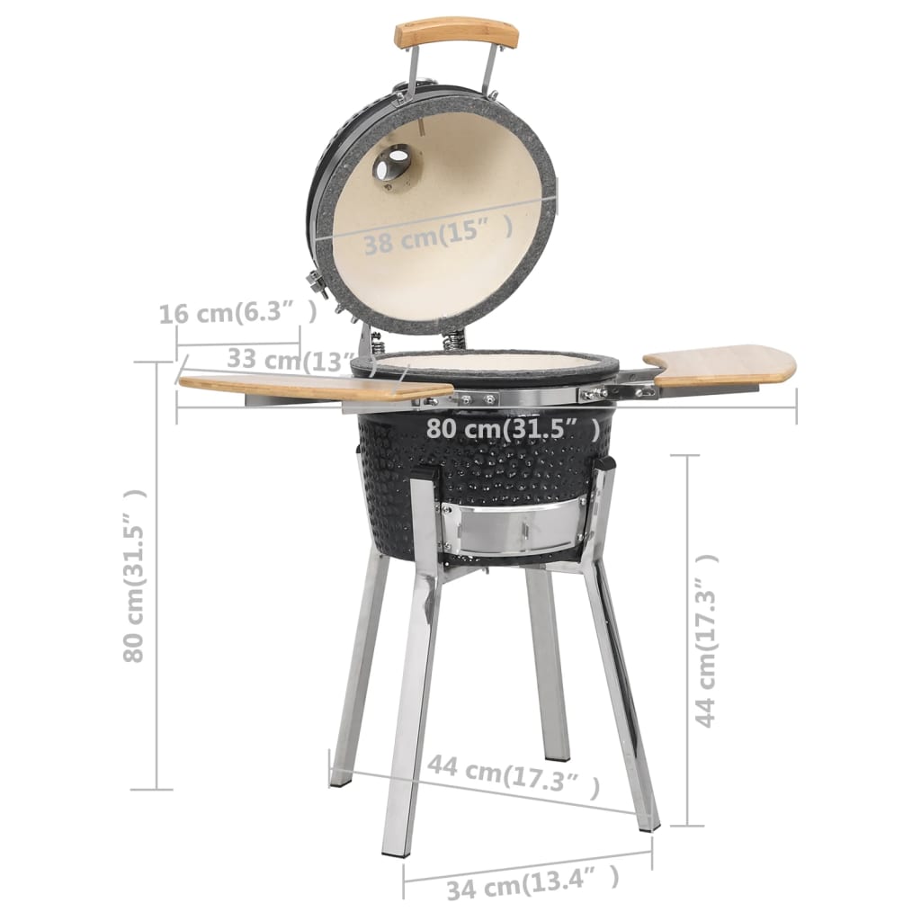 Griglia Barbecue Kamado Affumicatore in Ceramica 81 cm cod mxl 8796