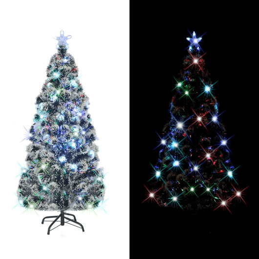 Albero di Natale Artificiale Supporto/LED 150 cm Fibra Ottica 242426