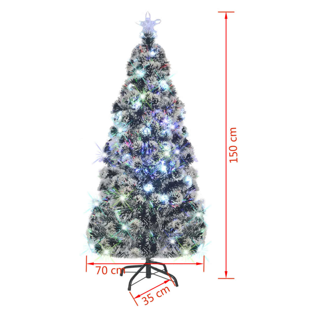 Albero di Natale Artificiale Supporto/LED 150 cm Fibra Ottica 242426