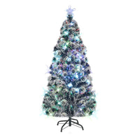 Albero di Natale Preilluminato con Supporto 180 cm Fibra Ottica 242427