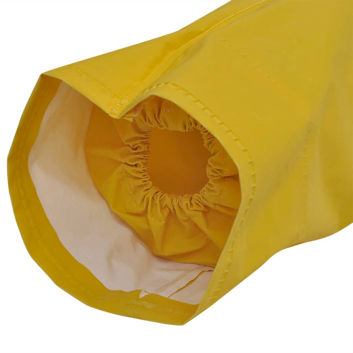 Impermeabile Lungo Resistente all'Acqua con Cappuccio Giallo XL 130770