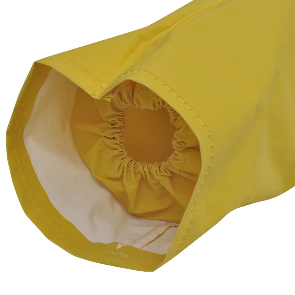 Impermeabile Lungo Resistente all'Acqua Cappuccio Giallo XXL 130771