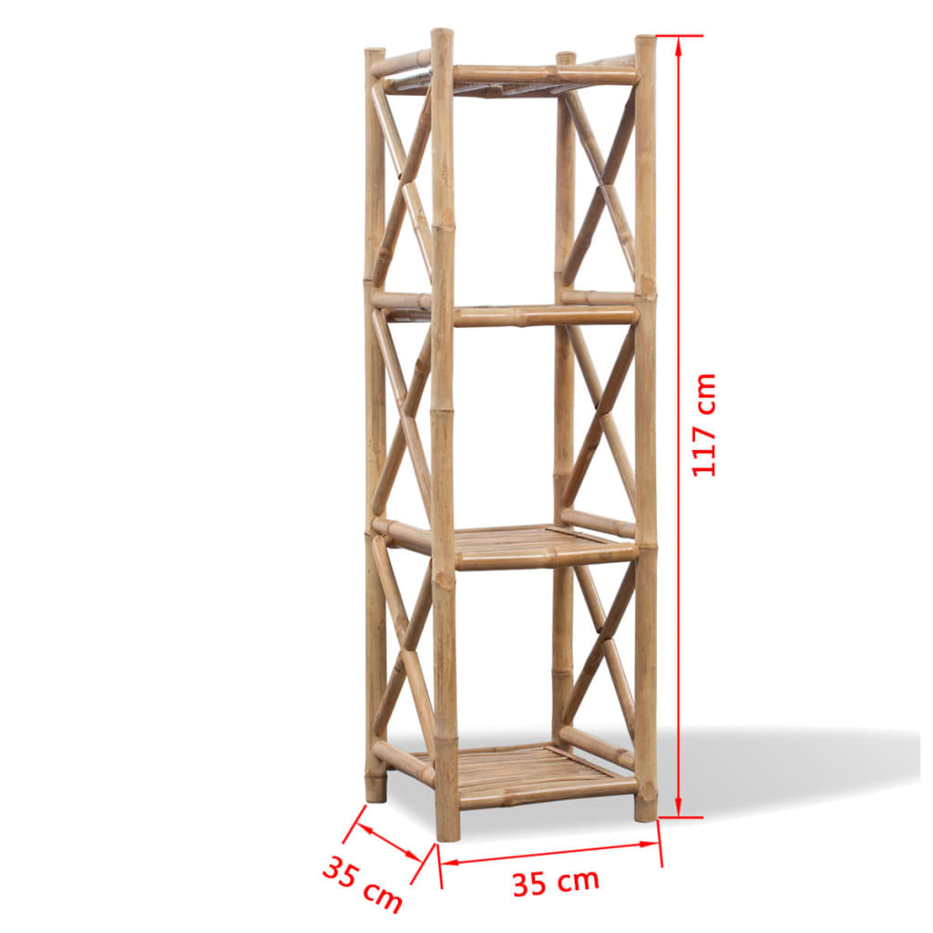 Scaffale a 4 Piani in Legno di Bambù cod mxl 11708