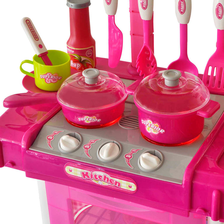 Cucina Giocattolo per Bambini con Effetti Luce/Suoni Rosa