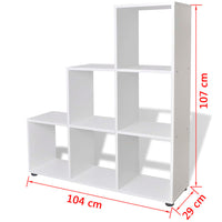 Libreria Scalare / Scaffale Espositore 107 cm Bianco cod mxl 9471