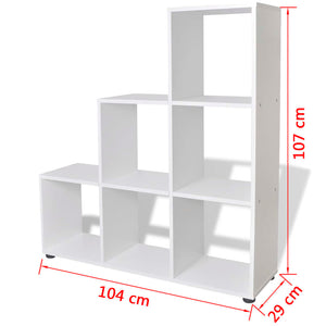 Libreria Scalare / Scaffale Espositore 107 cm Bianco cod mxl 9471