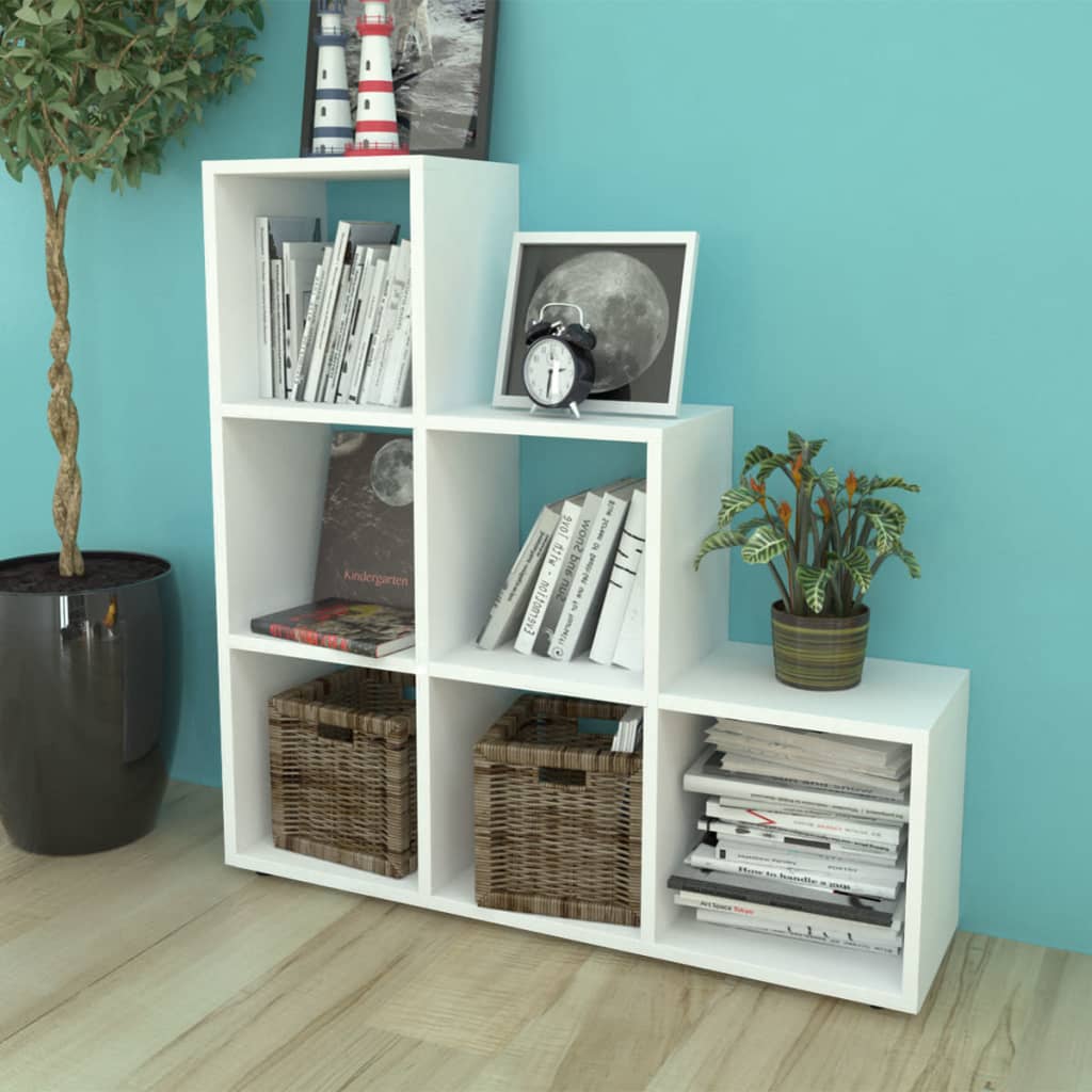 Libreria Scalare / Scaffale Espositore 107 cm Bianco cod mxl 9471