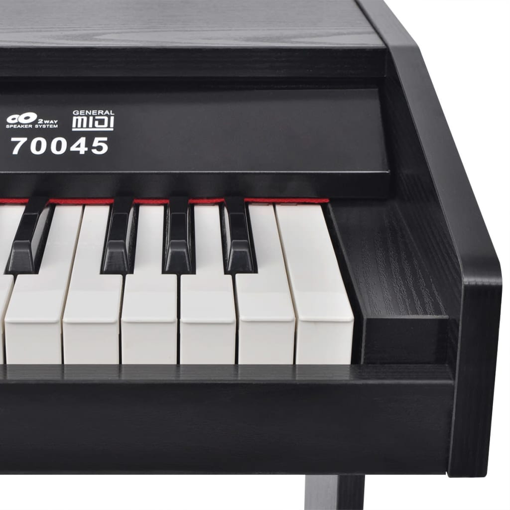 Pianoforte Digitale con 88 Tasti e Pedali in Melamina Nera 70045