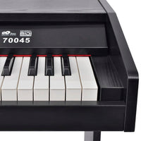 Pianoforte Digitale con 88 Tasti e Pedali in Melamina Nera 70045