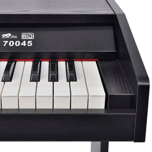 Pianoforte Digitale con 88 Tasti e Pedali in Melamina Nera 70045