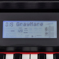 Pianoforte Digitale con 88 Tasti e Pedali in Melamina Nera 70045