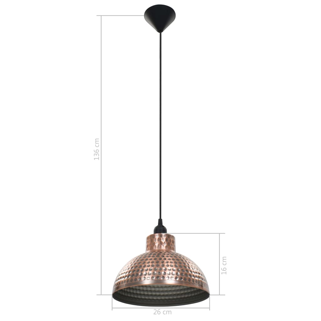 Lampadari 2 p Semisferici Color Rame cod mxl 76428