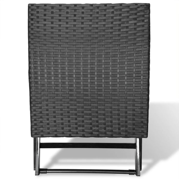 Sgabello Pieghevole in Polyrattan Nero 41788