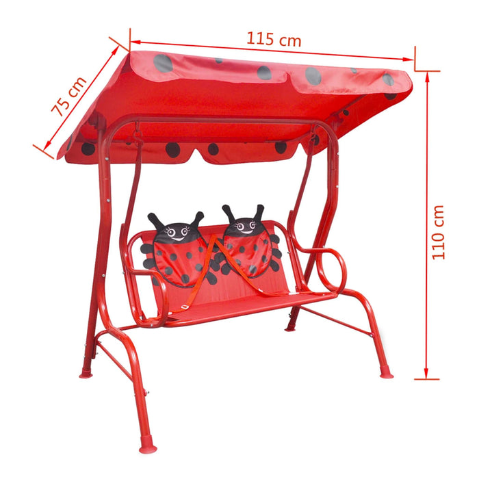 Altalena per bambini rossa cod mxl 48621