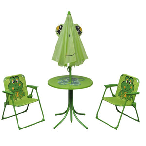 Set da Bistrot da Giardino per Bambini con Ombrellone Verde cod mxl 39990