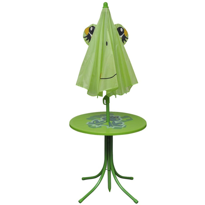 Set da Bistrot da Giardino per Bambini con Ombrellone Verde cod mxl 39990