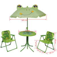 Set da Bistrot da Giardino per Bambini con Ombrellone Verde cod mxl 39990