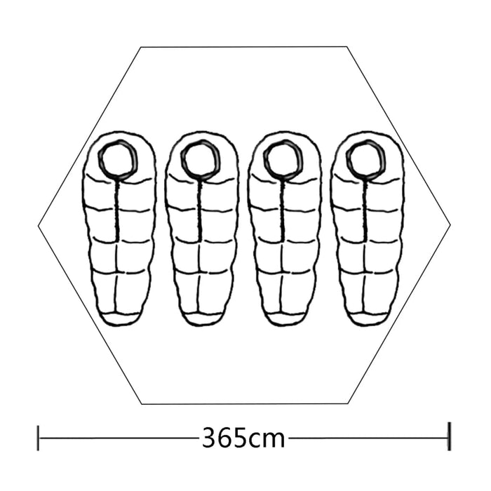 Tenda per 4 Persone Verde 91007