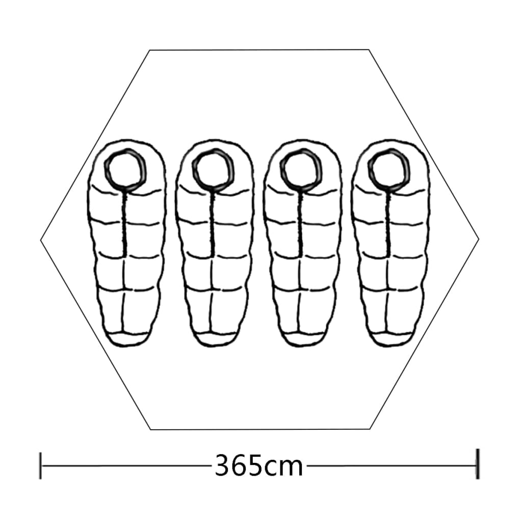 Tenda per 4 Persone Gialla 91008