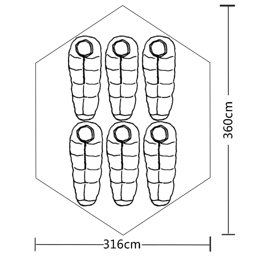 Tenda per 6 Persone Blu cod mxl 65240