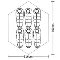 Tenda per 6 Persone Blu cod mxl 65240