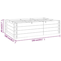 Letto Rialzato 150x100x40 cm in Legno Impregnato cod mxl 67440