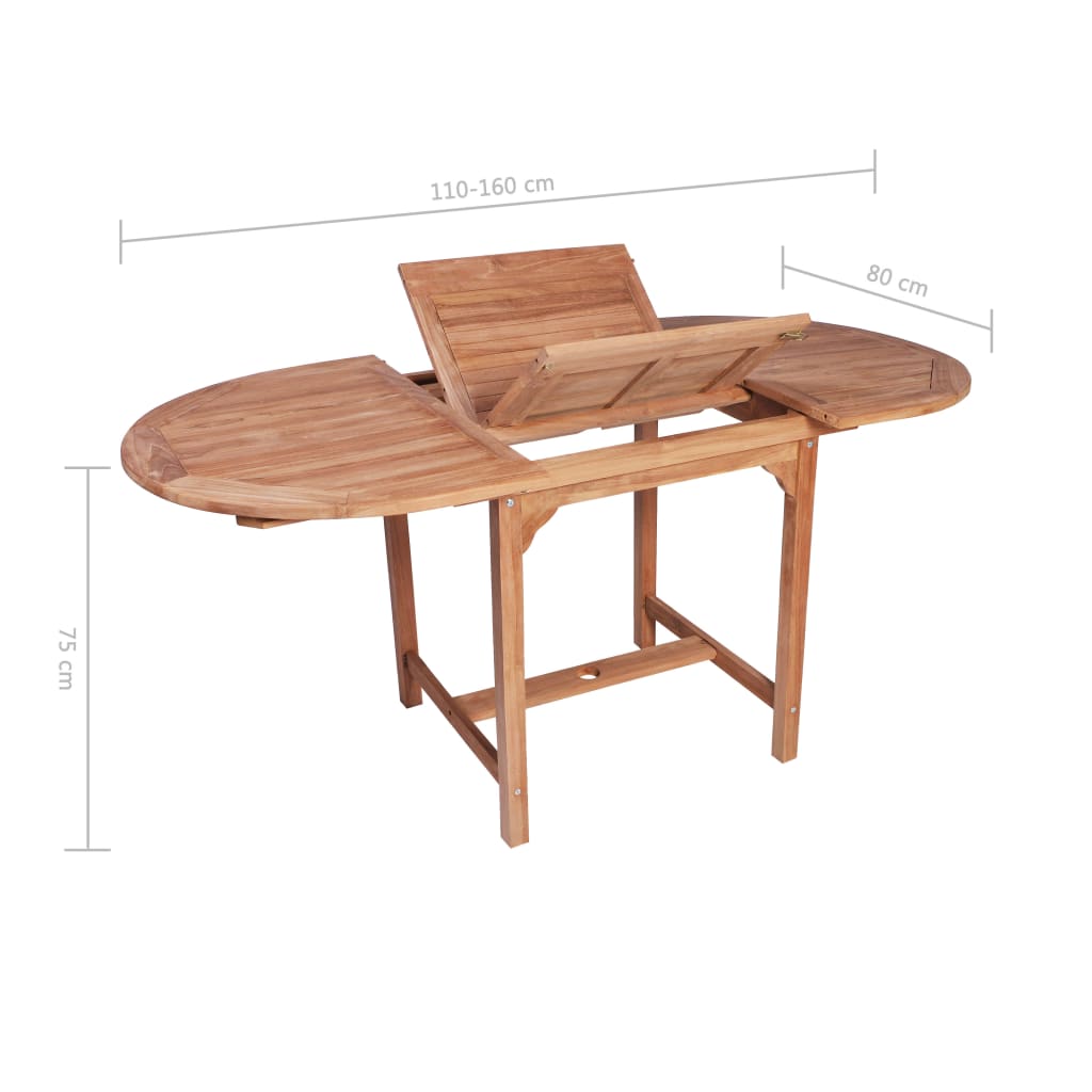 B-ware Set da Pranzo per Esterni 7 pz Legno Massello di Teak  cod mxl 59825