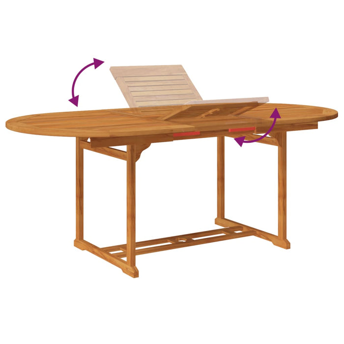 Set da Pranzo da Giardino 7 pz in Legno Massello di Acacia cod mxl 40912