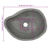 Lavandino in Pietra di Fiume Ovale 37-46 cm 242667