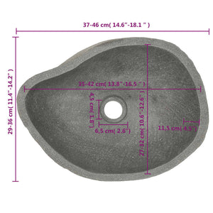 Lavandino in Pietra di Fiume Ovale 37-46 cm 242667