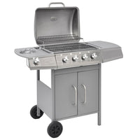 Griglia Barbecue a Gas 4+1 Fornelli Argento 