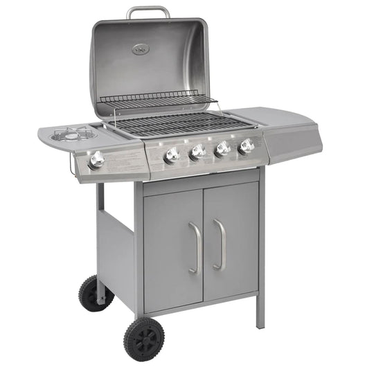 Griglia Barbecue a Gas 4+1 Fornelli Argento 41903