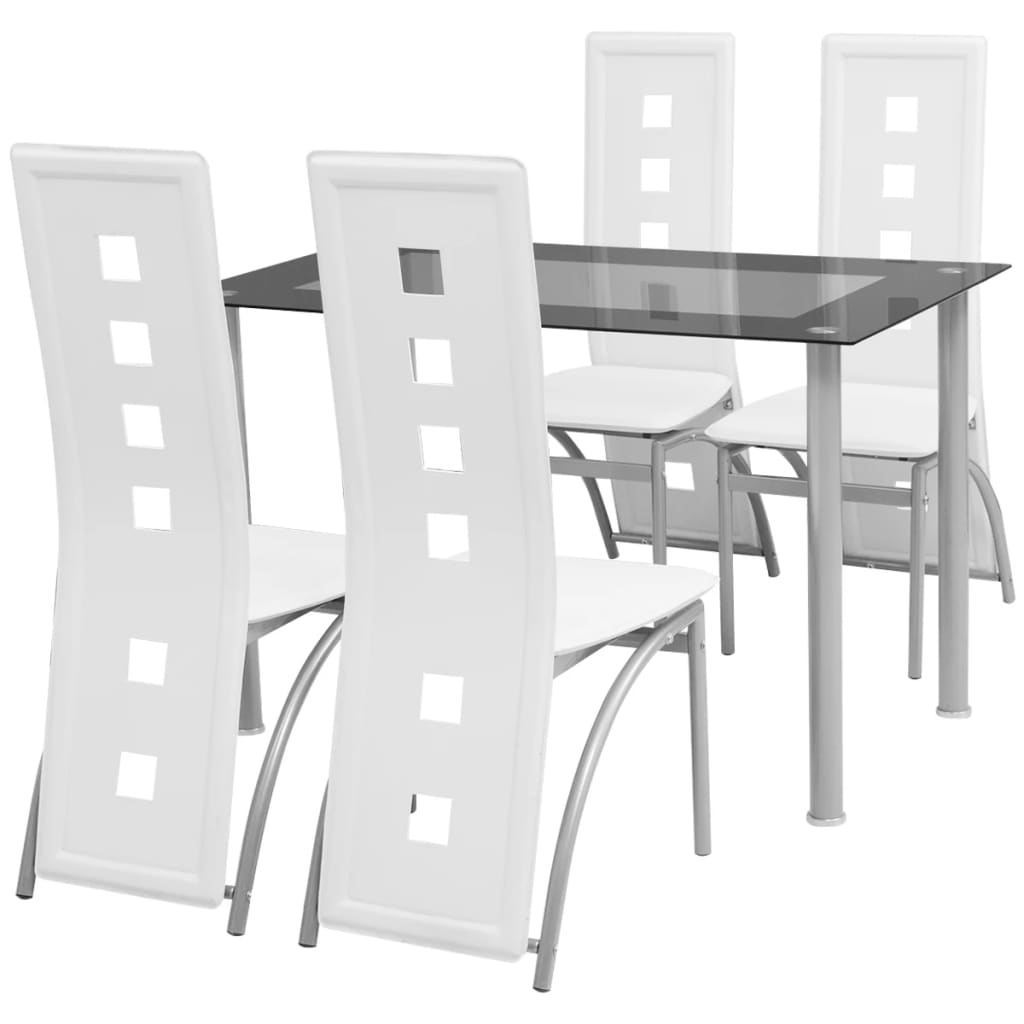 Set Sala Da Pranzo 5 Pezzi Bianco cod mxl 6029