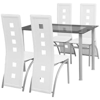 Set Sala Da Pranzo 5 Pezzi Bianco cod mxl 6029