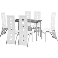 Set Sala Da Pranzo 7 Pezzi Bianco 242911