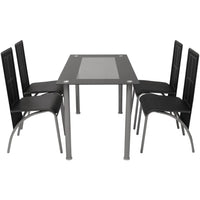 Set Sala Da Pranzo 5 Pezzi Nero 242912