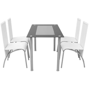 Set Sala Da Pranzo 5 Pezzi Bianco cod mxl 31328