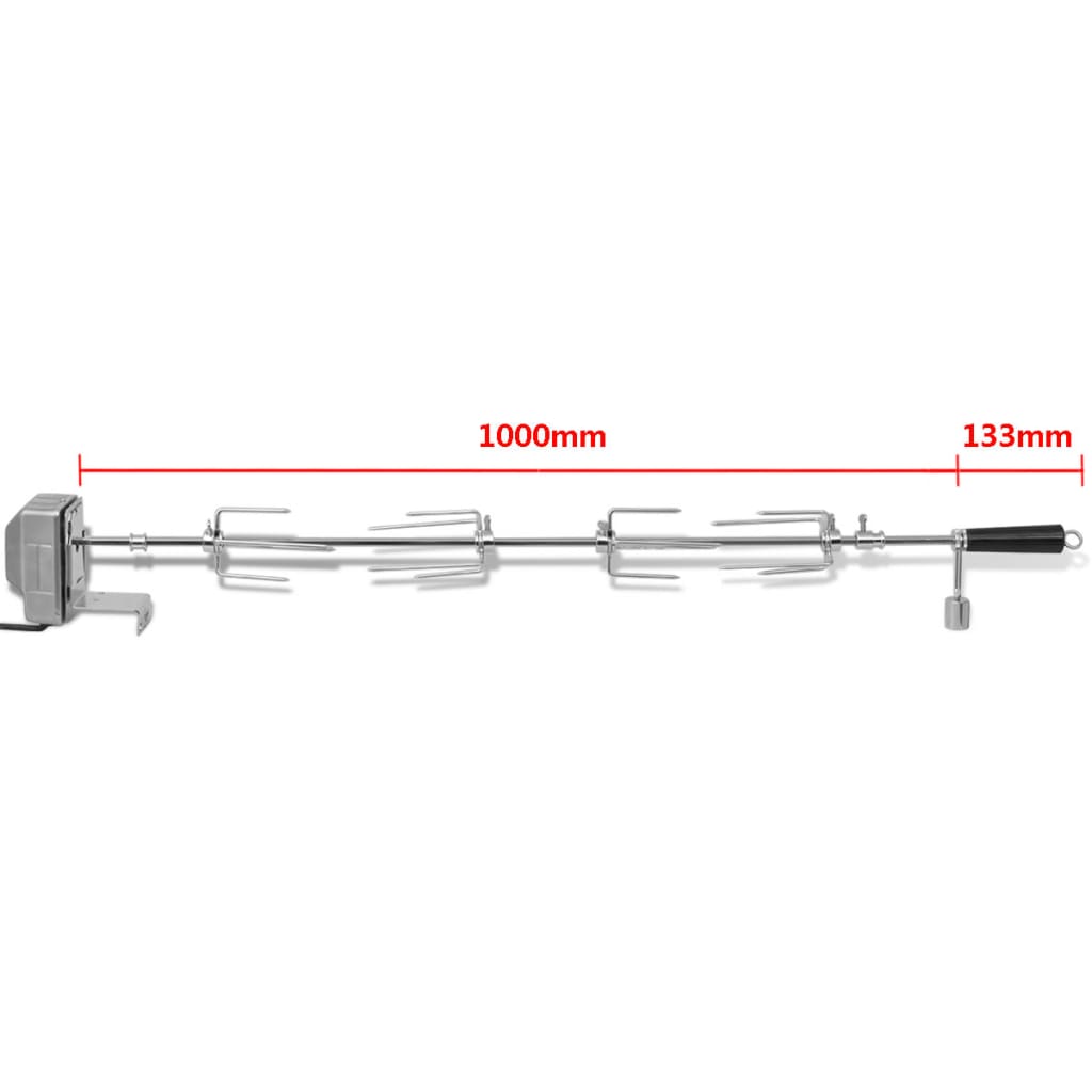 Spiedo motorizzato da rosticceria in acciaio 1000 mm cod mxl 77886