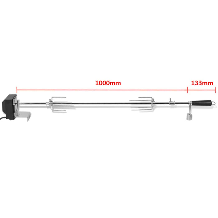 Spiedo motorizzato da rosticceria in acciaio 1000 mm cod mxl 73716