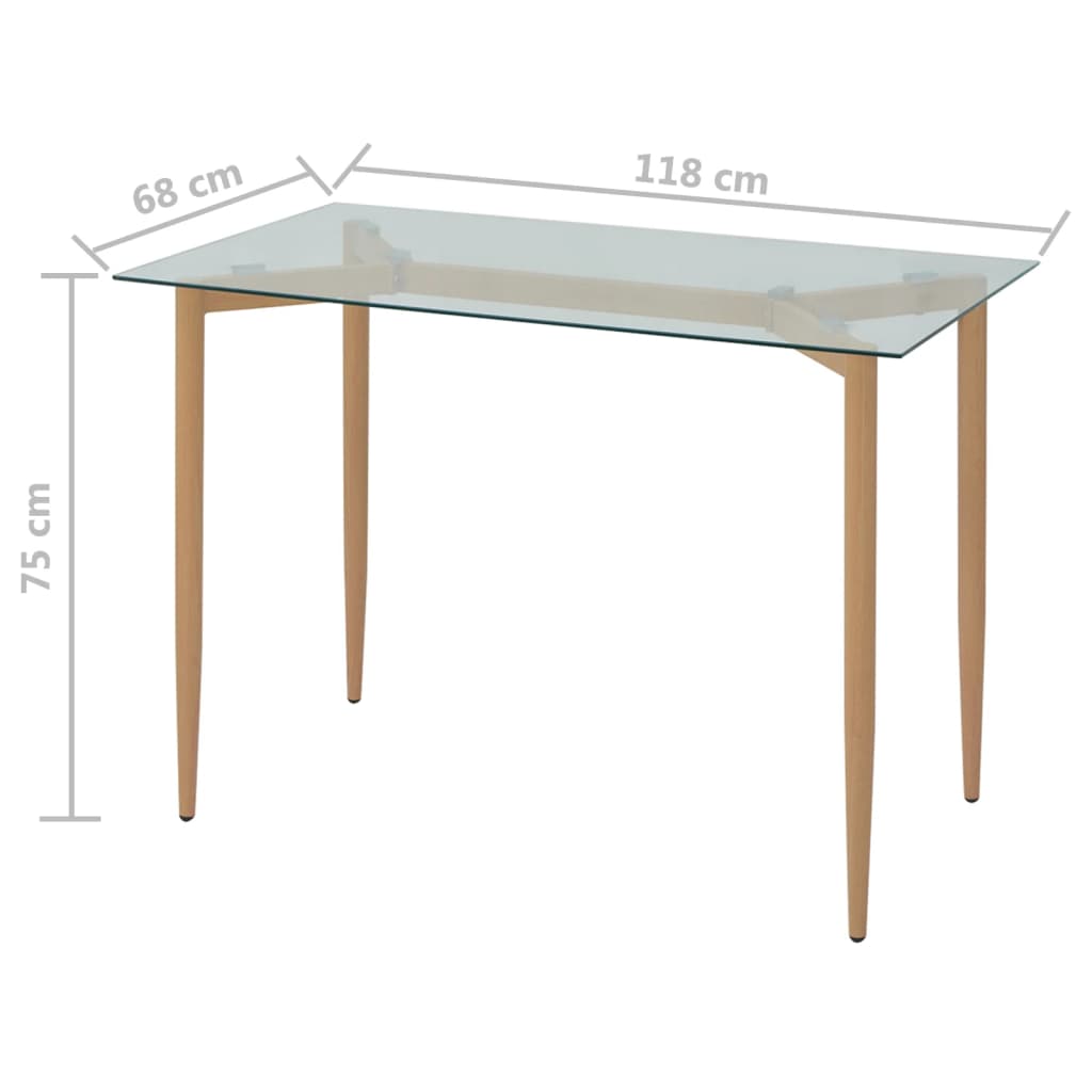 Tavolo da Pranzo 118x68x75 cm  cod mxl 29839