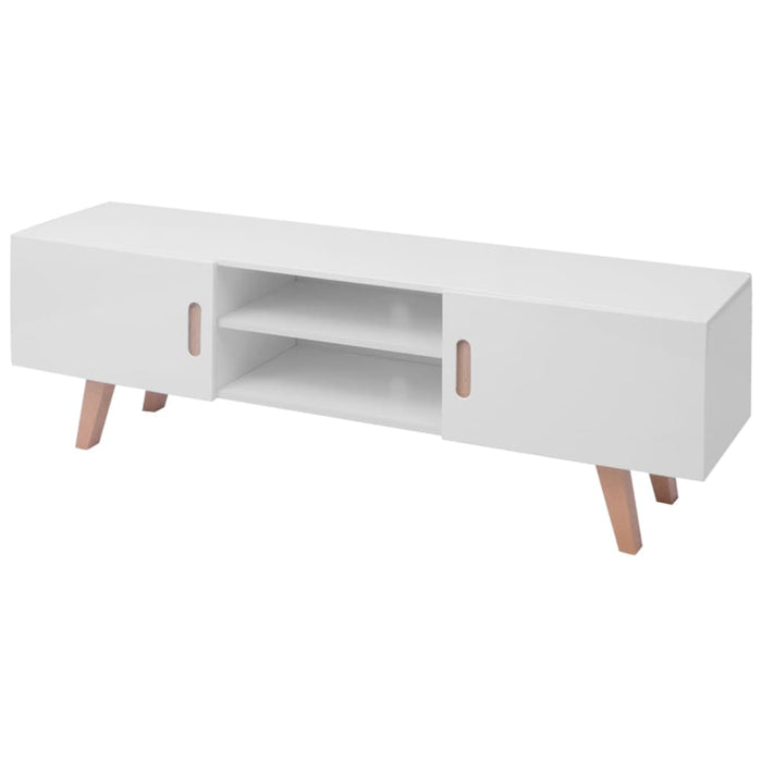 Supporto TV in MDF 150x35x48,5 cm Lucido Bianco cod mxl 18600