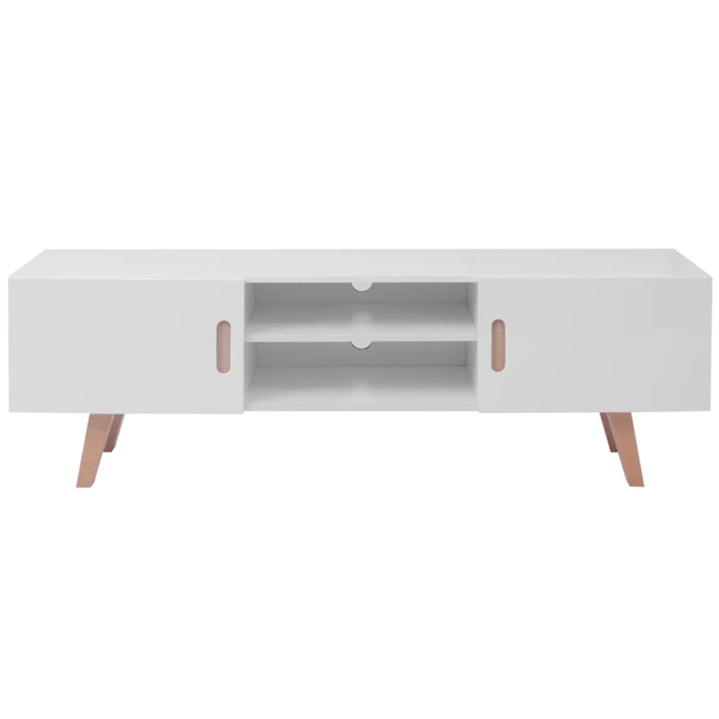 Supporto TV in MDF 150x35x48,5 cm Lucido Bianco cod mxl 18600